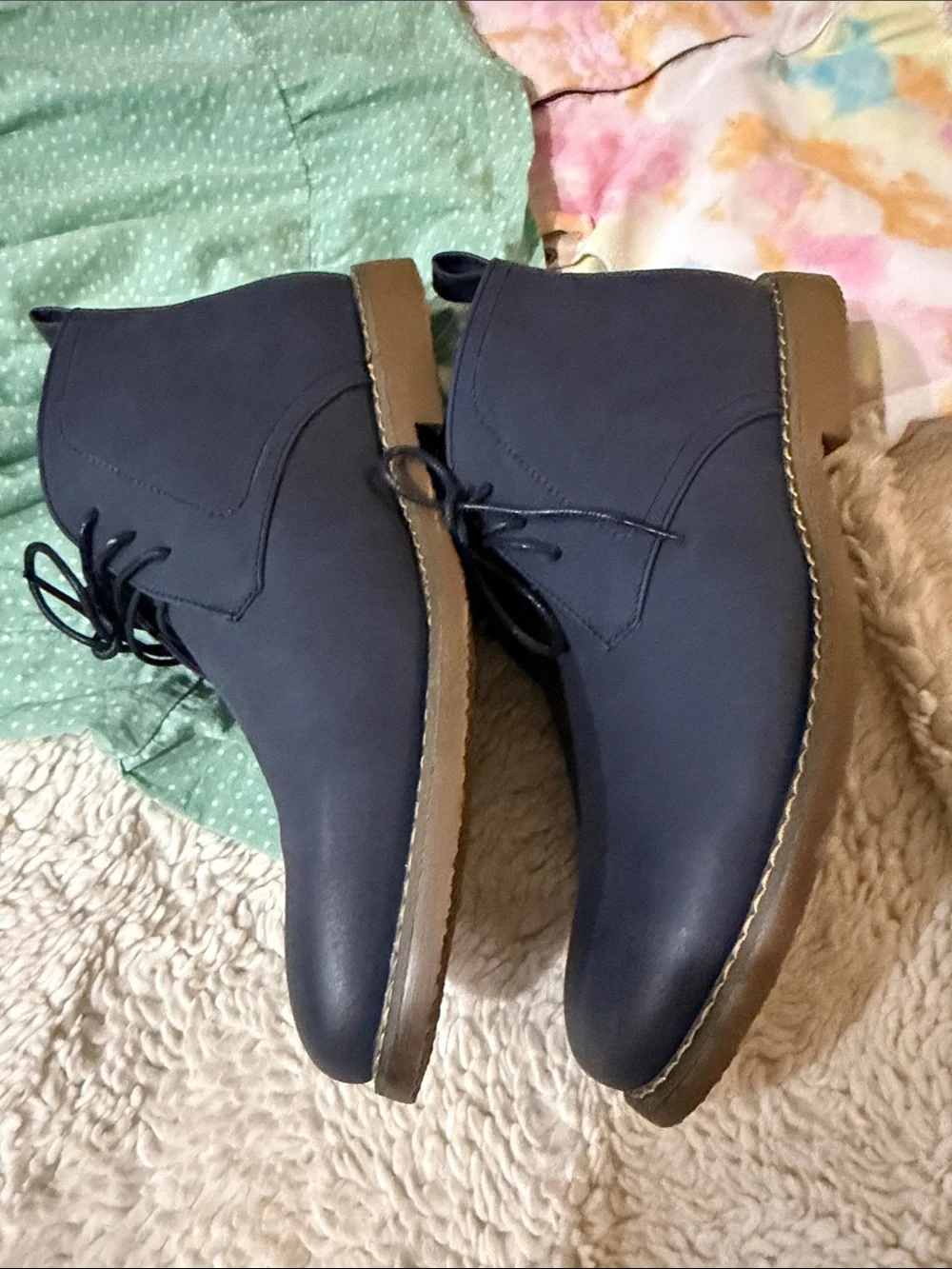 Toecap 10.5 Men's Navy Chukka Boots - Classic Lace-Up Comfort